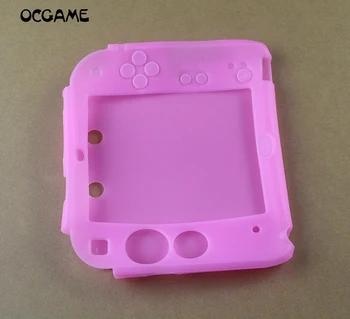

120pcs/lot high quality 10 colors soft silicone protective cover rubber bumper case for 2DS