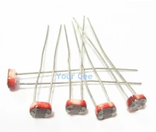 100 pcs 5MM Photoresistor 5549 Photoelectric Switch Element Photo Detector Photosensitive Resistance Light Dependent LDR GL5549