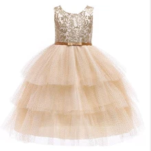 Летнее элегантное праздничное платье с вышивкой для маленьких девочек; Детские Свадебные платья для маленьких девочек; Сетчатое платье принцессы; одежда для детей