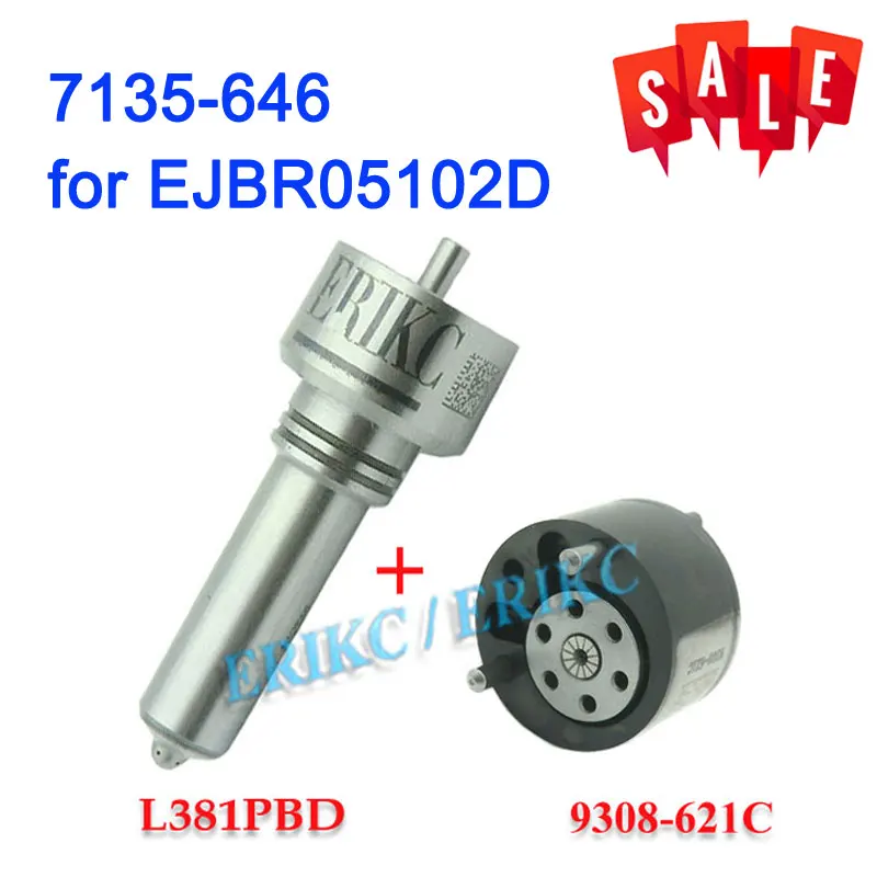 

ERIKC EJBR05102D 28232251 Diesel Injector Repair Kits Group 7135-646 Including Nozzle L381PBD Valve 9308-621C for DACIA LOGAN