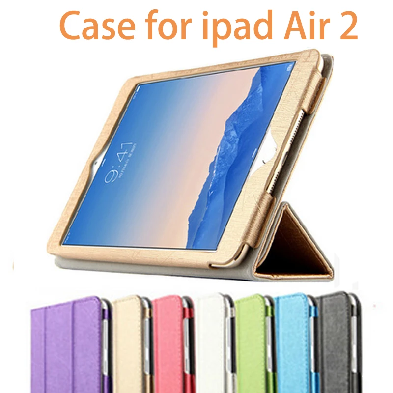 

High Quality Tablet PC case For iPad Air 2 Air2 case Flip Thin Leather Case For ipad6 For ipad 6 Protective shell skin
