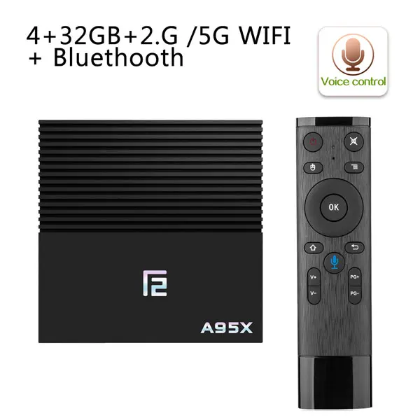 ТВ-приставка android 9,0 Smart box 4G 32GB 64GB Android tv Box 2,4/5,0G WiFi BT 4,2 Голосовое управление Amlogic S905X2 Google Android box - Цвет: 4GB 32GB 5G VOICE