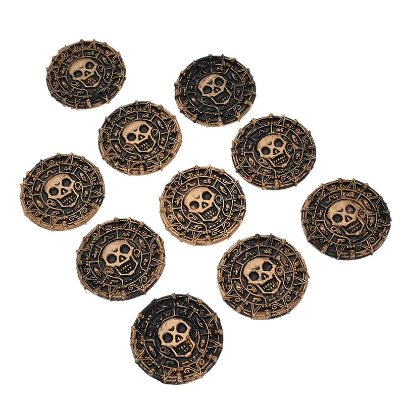 

10pcs Plastic Pirate Coins Decorative Non-currency Coins DIY Home Decoration Crafts Drop Shipping
