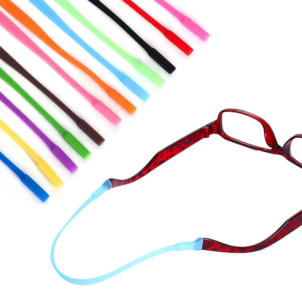 2 шт регулируемые силиконовые очки цепочка для солнцезащитных очков ремни для очков спортивная лента шнур держатель эластичные Нескользящие веревки