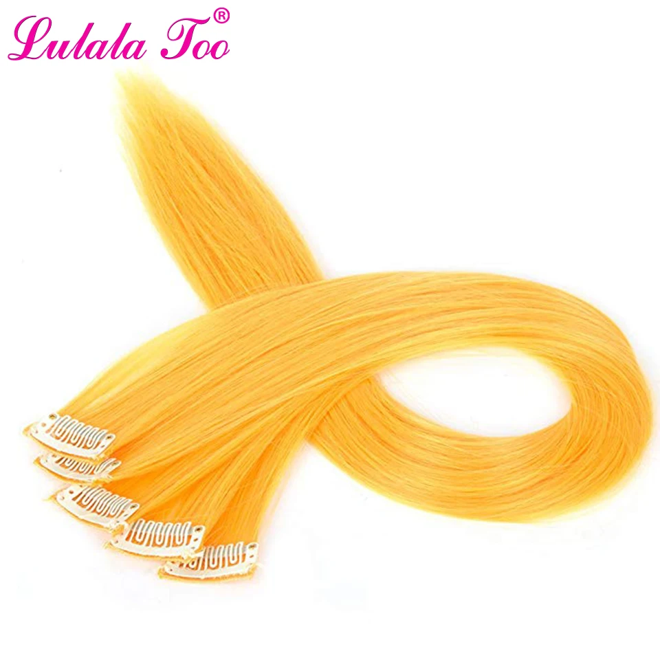 Long Straight Women Synthetic Clip in One Piece Hair Extensions 50cm 20inch Rainbow Colors Hairpiece Purple Pink Red Blue Long Straight Women Synthetic Clip in One Piece Hair Extensions 50cm 20inch Rainbow Colors Hairpiece Purple Pink Red Blue