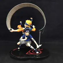 WVW 2pcs/Set Hot Sale Anime Heroes Naruto Uzumaki Naruto Sasuke Model PVC Toy Action Figure Decoration For Collection Gift