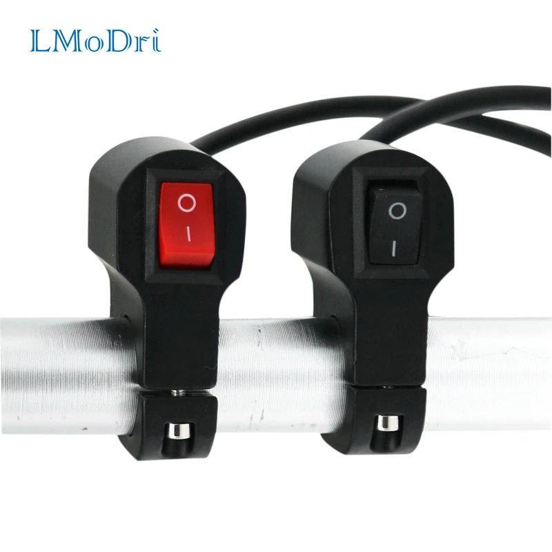 

LMoDri Universal Motorcycle Switches 22mm Handlebar Switch Fog Spot Light ON-OFF Button Sport Dirt E-Bike Interrupteur Moto