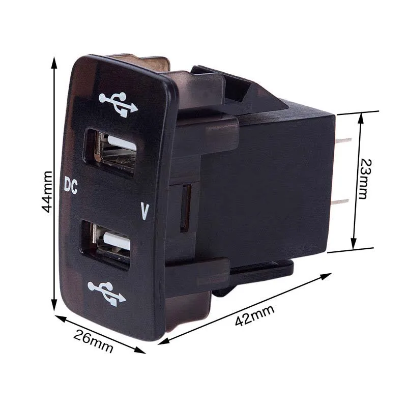 Buy 12V 24V 3.1A Dual USB Socket 2 USB Port Auto Car