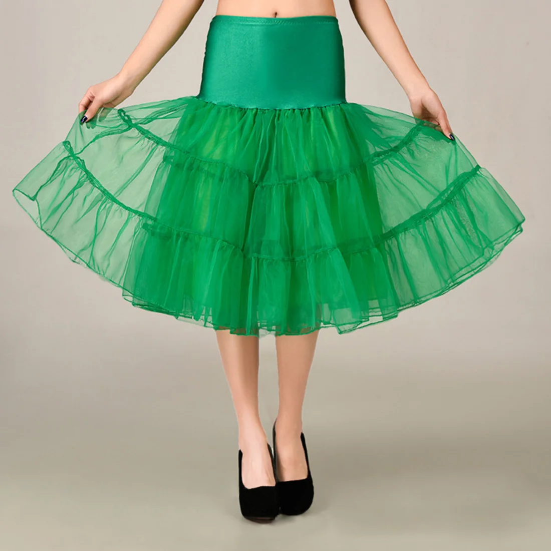 

Summer Girl Full Swing Tulle Petticoat Wedding Skirt(M,Silver)