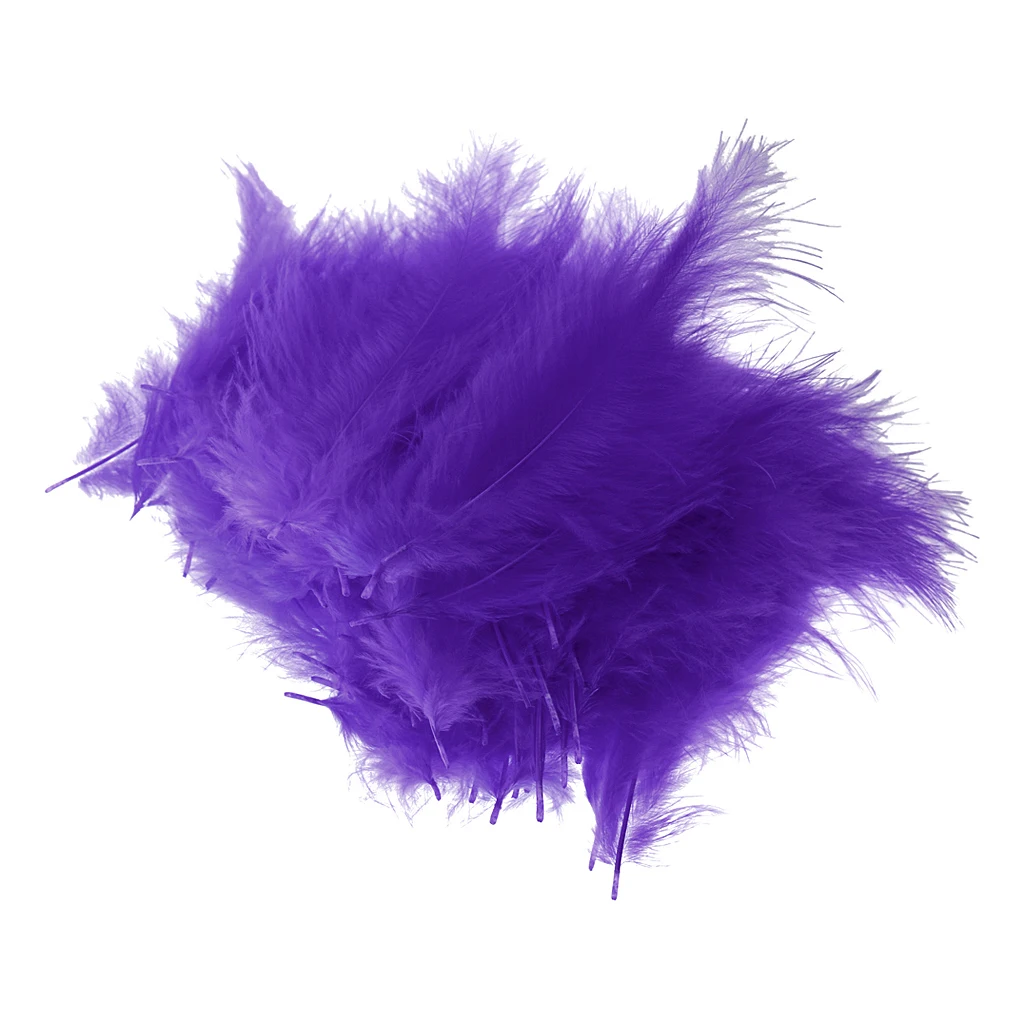 100pcs DIY Craft Feather Bobo Feather Ornaments Balloon Accessory Purple Scrapbooking Embellishments  DIY Apparel Sewing