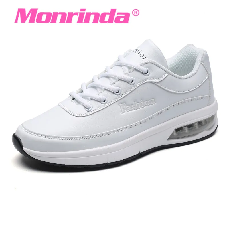 Unisex Summer White Sneakers Leather Running Shoes Women Sport Shoes