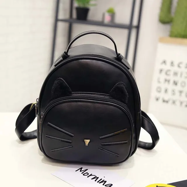 Buy 2017 Cat Ear Backpack Black Preppy Style School