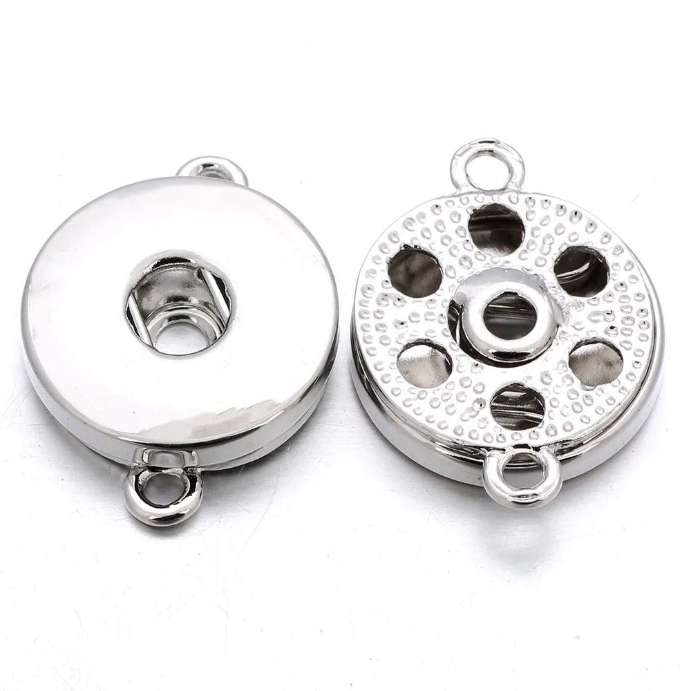 

Silver rose gold Interchangeable DIY Charm Snap Buttons 18mm/20mm Snap Jewelry Finding For Make Snap Button Bracelets Necklace