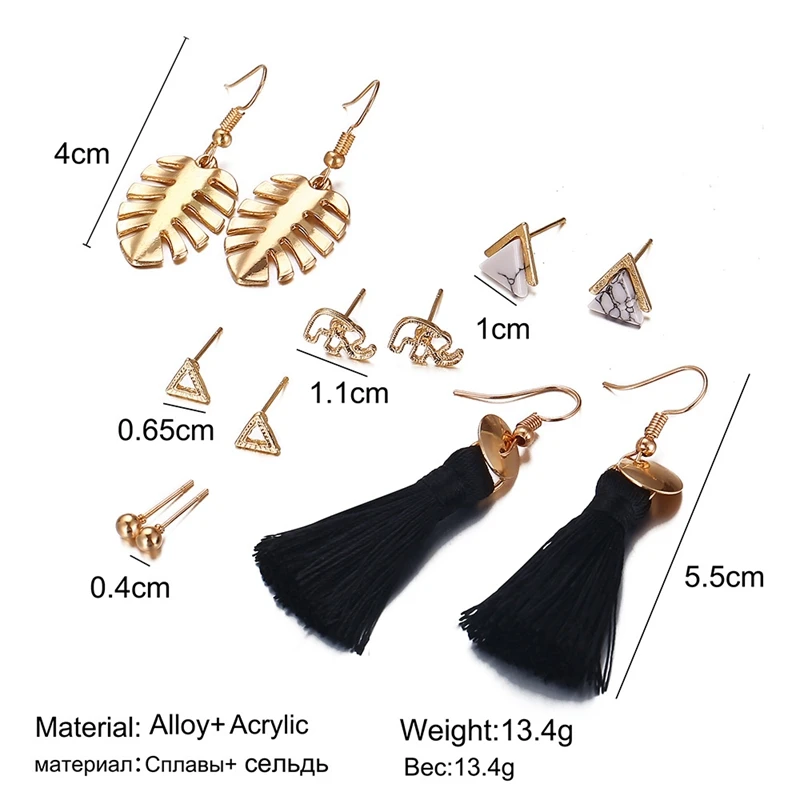 H: HYDE новые модные серьги Aros в виде колец геометрической формы для женщин, винтажные большие серьги с ромбовидными кристаллами, набор, женские богемные ювелирные изделия