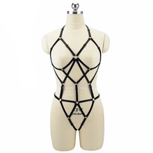 Комплект нижнего белья ручной работы с бюстгальтером, черный эластичный бандажный пояс, панк готический Фетиш, Хэллоуин, Экзотическая одежда