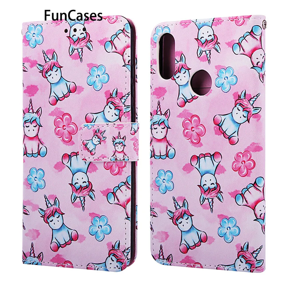 Bayi Berlian Imitasi Kasus untuk Armor Huawei Y6 2019 PU Kulit Flip Case Dompet S Aksesuar Huawei Telefon Kehormatan 8A Bermain ajax