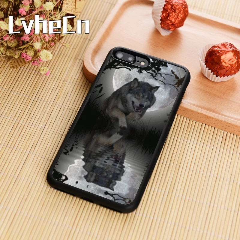 LvheCn вой волка под луной чехол для телефона iPhone 5 6 6s 7 8 plus 11 pro X XR XS max samsung S7 edge S8 S9 S10 |