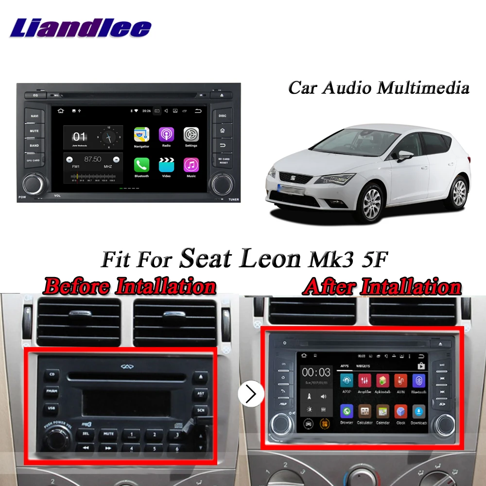 Best Liandlee Car Android System For Seat Leon Mk3 5F 2012~2018 Radio CD DVD Player GPS Navi MAP Navigation HD BT Screen Multimedia 3