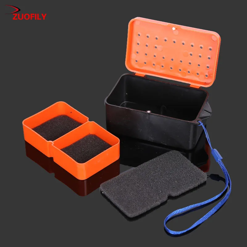 

Multifunctional 2 Compartments Fishing Box 10*6*3cm Plastic Earthworm Worm Bait Lure Fly Carp Fishing Tackle Box Accessories