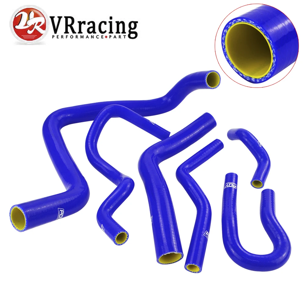 VR blue & yellow 6PCS Silicone Radiator Hose kit For HONDA CIVIC DOHC
