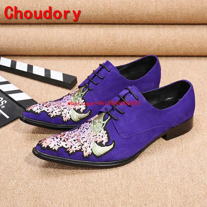 zapatos morados hombre