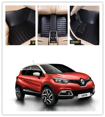 

3D Luxury Slush Floor Mats foot pad mat Carpets for RENAULT Captur 2014-2018 (Black,Gray,Beige,Brown)