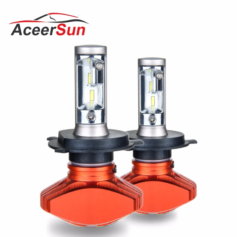 Aceersun Фары H4 H7 H8 H9 H11 H1 9005 HB3 9006 HB4 HB2 светодиодные лампы 80W 12000Lm Автомобильные фары 12V