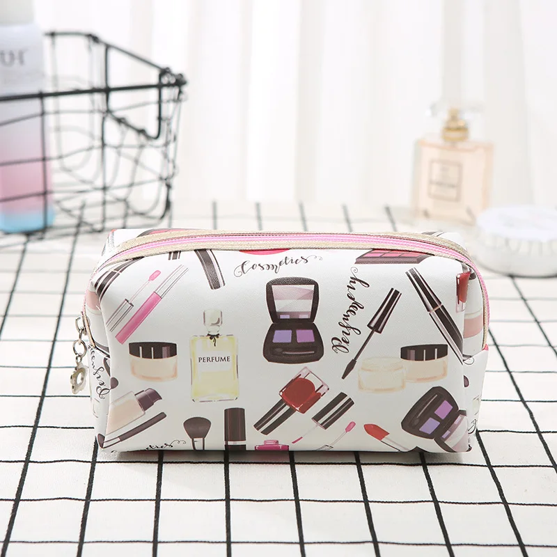 PURDORED 1 قطعة 3D الطباعة حقيبة مستحضرات تجميل سفر النساء الشفاه التجميل حقيبة أدوات الزينة الجمال ماكياج المنظم kosmetyczka دروبشيبينغ