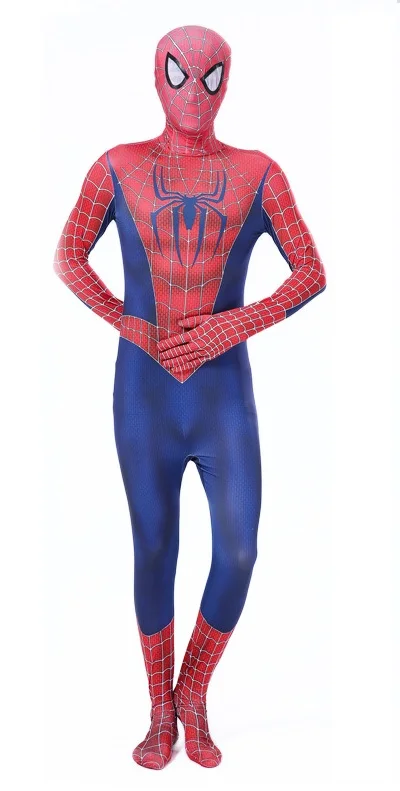 Новинка; костюм с 3D-принтом «Человек-паук» для взрослых и детей; Реми Тони; костюм «спайдербой»; цельнокроеные колготки; одежда для ролевых игр - Цвет: Adult spiderboy