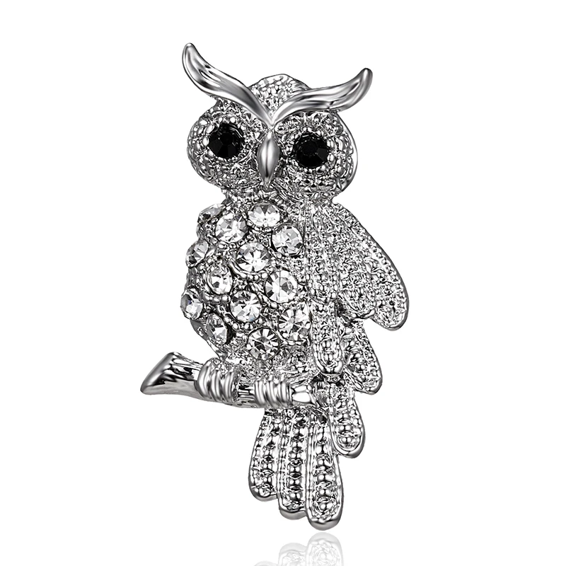 

Fashion Bird Owl Crystal Rhinestones Brooches Antique Brooch Pins for Women Wedding Bride Jewelry For Women