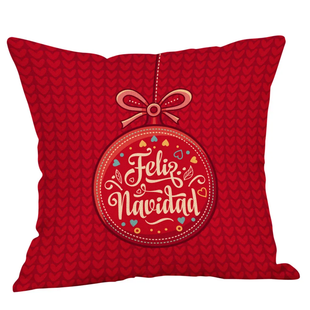 Рождественский чехол для подушки с блестками из хлопка и льна, наволочка для дивана, домашний декор - Цвет: G