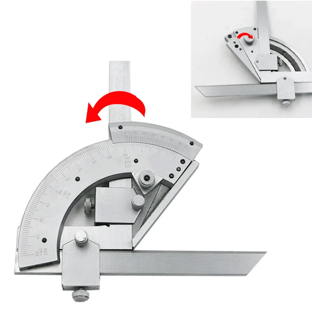 

Universal Bevel Protractor 0-320 Degree Precision Angle Finder Ruler Measuring Tools CLH@8