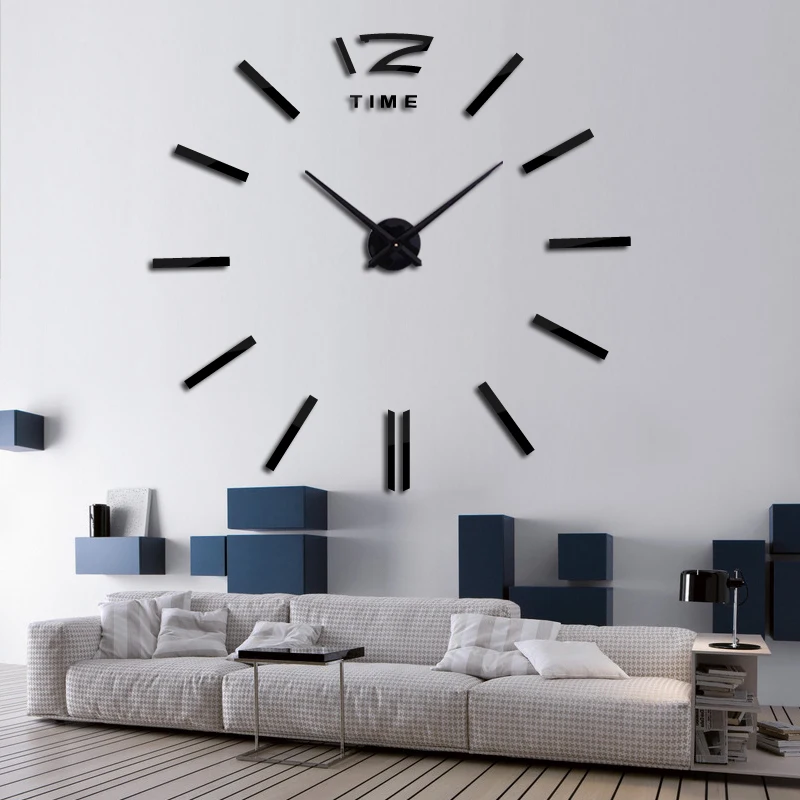 Diy гостиная домашний декор модные часы поступление кварцевые настенные часы 3d настоящие большие настенные часы бросированные зеркальные настенные Стикеры