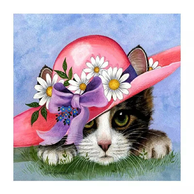 

5D DIY diamond painting animal cat cute Round drill Cross stitch Full drilling diamond embroidery rhinestones love gift