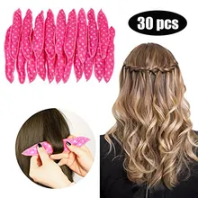 Пена волшебные бигуди для волос ткань для подушек бигуди для волос без тепла спящий мягкий губчатый ролик для длинных коротких волос Спиральные Локоны инструменты