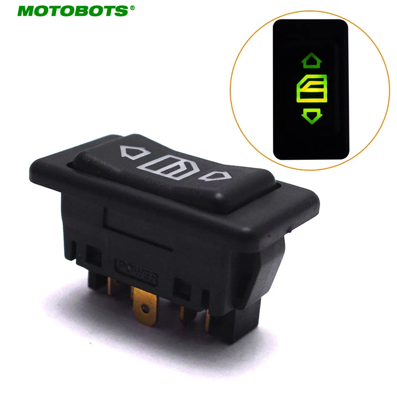 

MOTOBOTA 1Pc 12V/24V 20A Auto Universal 6Pins Power Window Switch With illumination Indicator Single Button #FD-3837