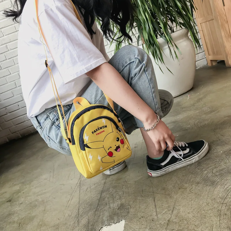 البوكيمون مصغرة صغيرة المرأة Crossbody حقيبة لطيف بيكاتشو جيجليبف Squirtle رسول الكتف أكياس محفظة حقيبة يد بولسا الأنثوية