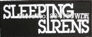

SLEEPING WITH SIRENS Hip Hop Rap Logo Music Post Hardcore Band Embroidered IRON ON and SEW ON Patch Heavy Metal Custom patch