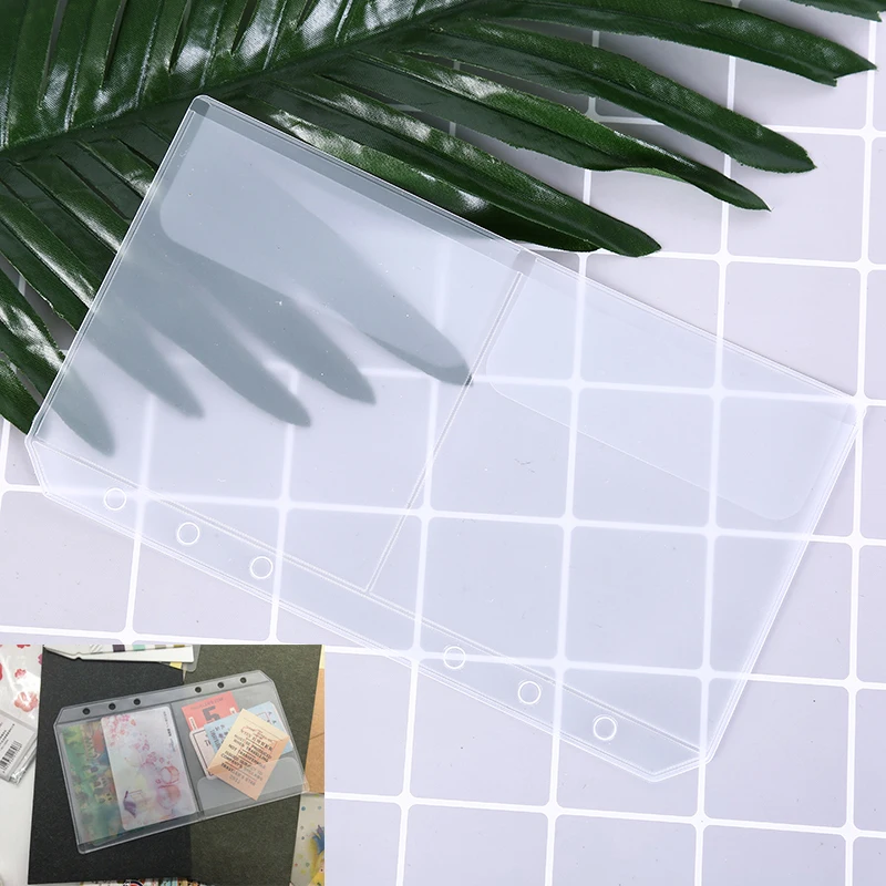 

Plastic Transparent Standard Traveler's Notebook PVC Pocket Zipper Bag Collection Pocker With Card Holders Pouches
