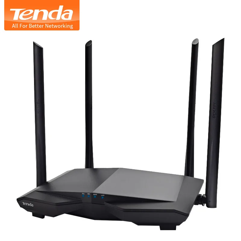 Tenda AC6 AC1200Mbps Wireless WiFi Router 1WAN+3LAN Ports, 4*6dBi High Gain Antennas Wifi Repeater Smart APP Manage Tenda AC6 AC1200Mbps Wireless WiFi Router 1WAN+3LAN Ports, 4*6dBi High Gain Antennas Wifi Repeater Smart APP Manage
