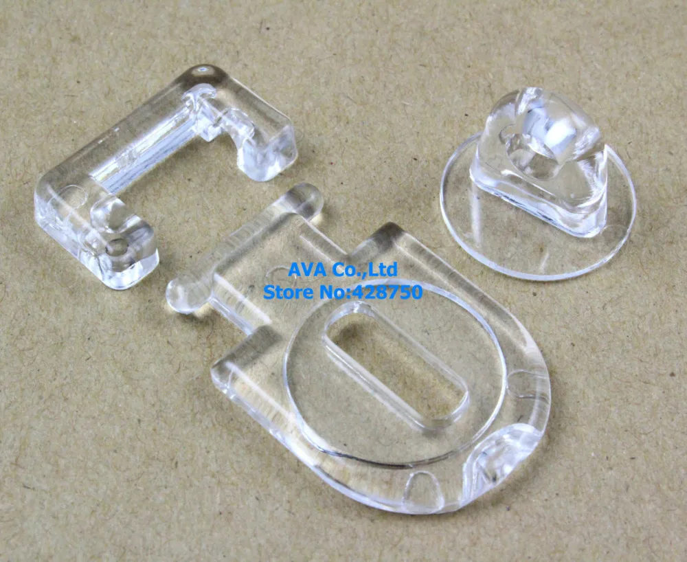 10 Clear Acrylic Plastic Hasp Latch Plexiglass Hasp 45x25mm