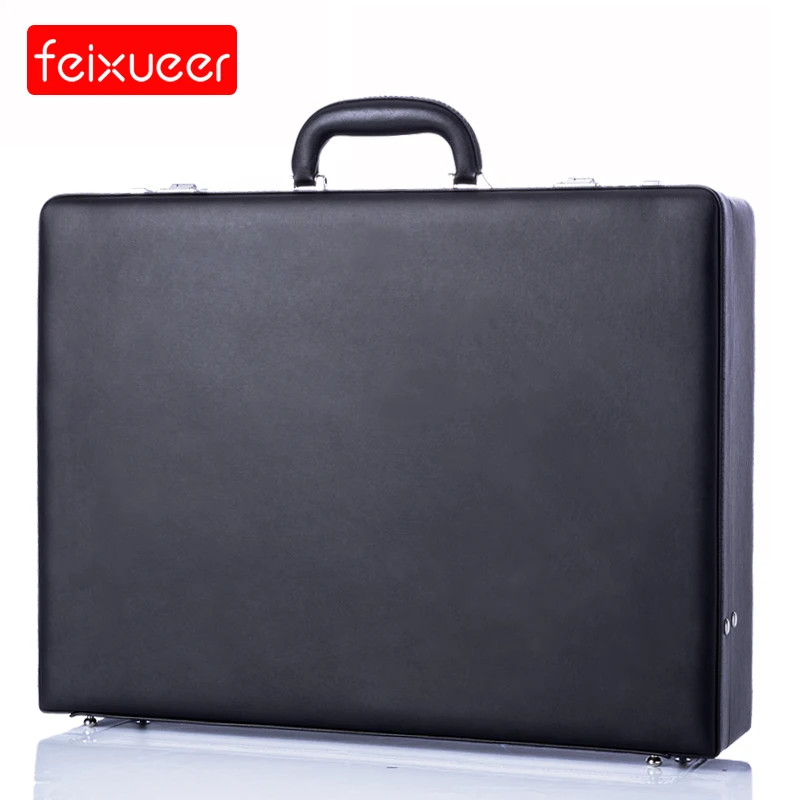 feixueer Designer PU Leather Dress Briefcase Business Laptop Case Men