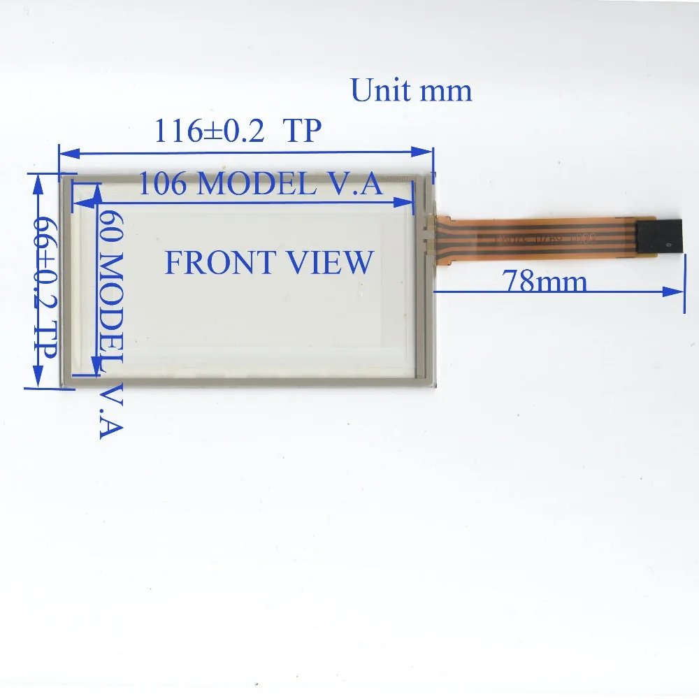 

ZhiYuSun TR4-037F-09 3.7inch 4 line touch screen panel 116mm*66mm TouchSensor FreeShipping Made in TaiWan wdth 66mm length116mm