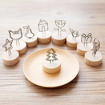 

1PCS Mu Guang Creative Gifts 9 Retro ZAKKA Idyllic Iron Iron Memo Clips Photo Folder Message Folder