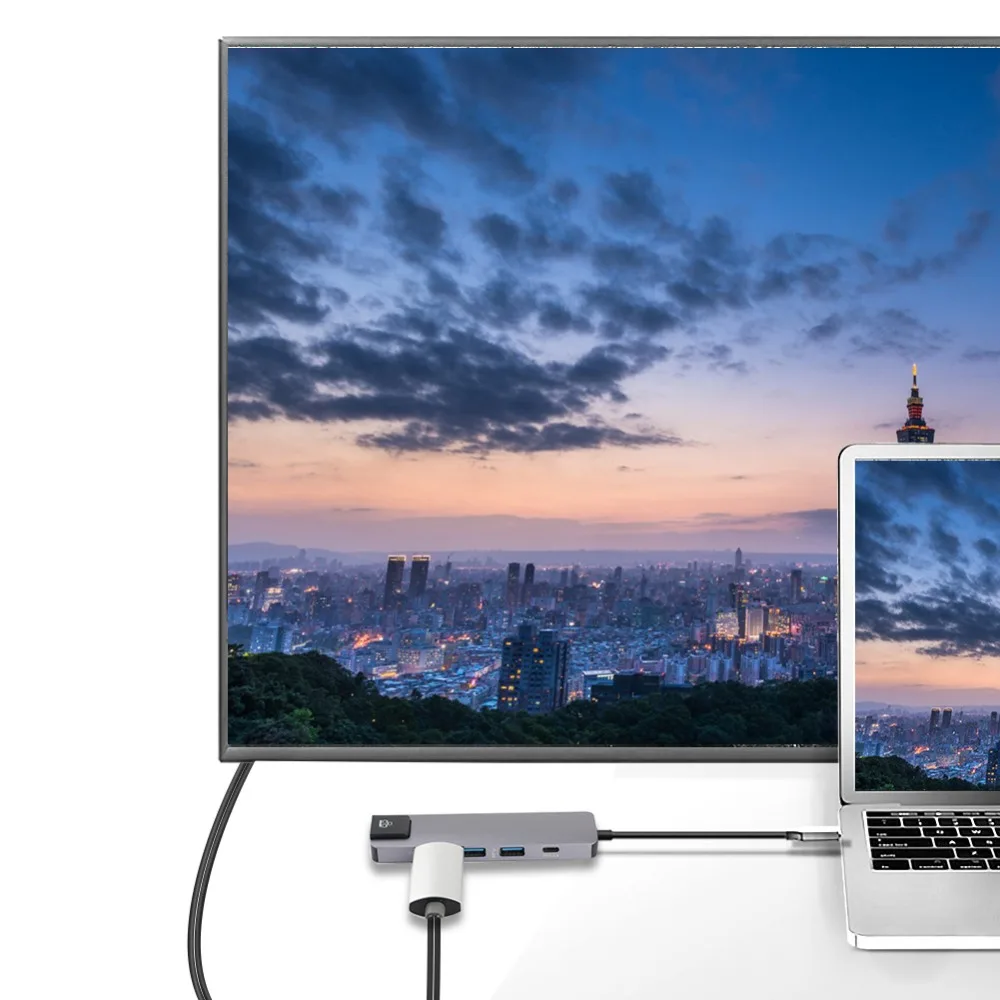 USB-C концентратор типа C концентратор к HDMI USB 3,0 RJ45 PD 3,0 адаптер для MacBook Pro samsung Galaxy S9/S8 huawei P20 Pro type C USB 3,0 концентратор