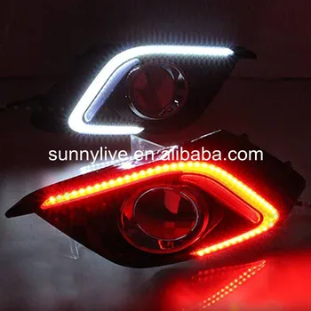 

For Mazda 3 AXELA 2014-2016 year LED DRL Daytime Running Light with Turning function White Red Yellow LED
