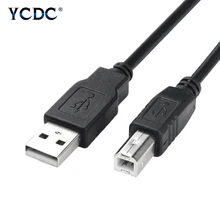 USB 2,0 кабель для принтера высокоскоростной AM принтер DAC USB принтер для BM шнур сканера данных 1,8 м/футов черная этикетка