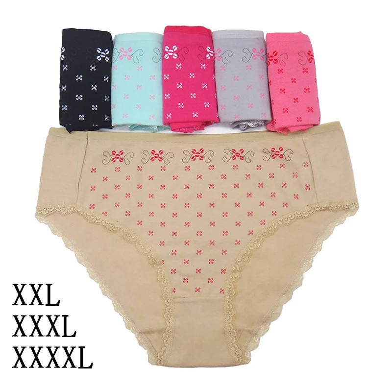 1 шт. большой XXL XXXL 4XL женские трусики Высокая эластичность удобные дышащие нижнее