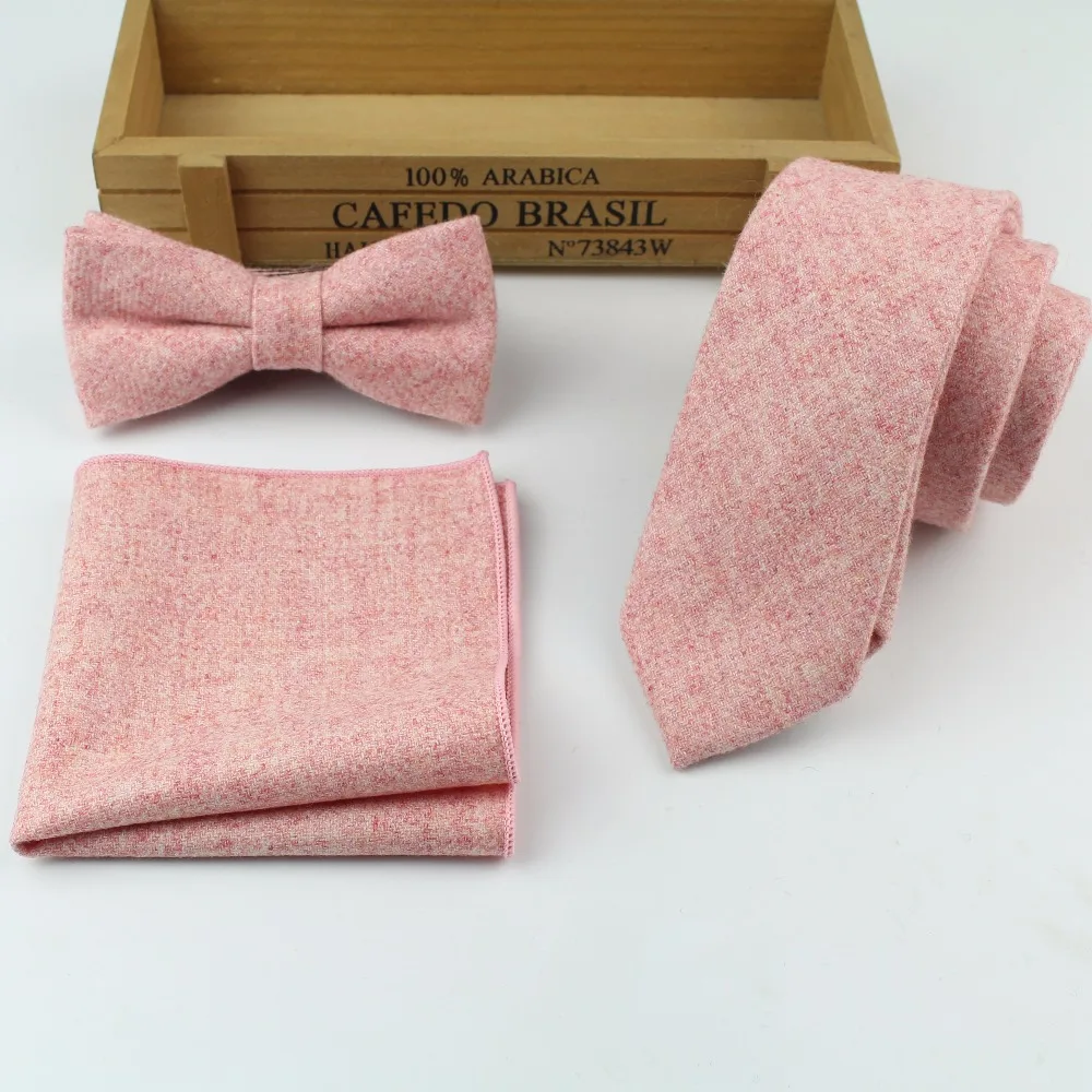 

Mens Designer Skinny Striped Wool Pocket Square Tie Bowtie Handkerchief Necktie Ties Butterfly Lots Three Piece Set