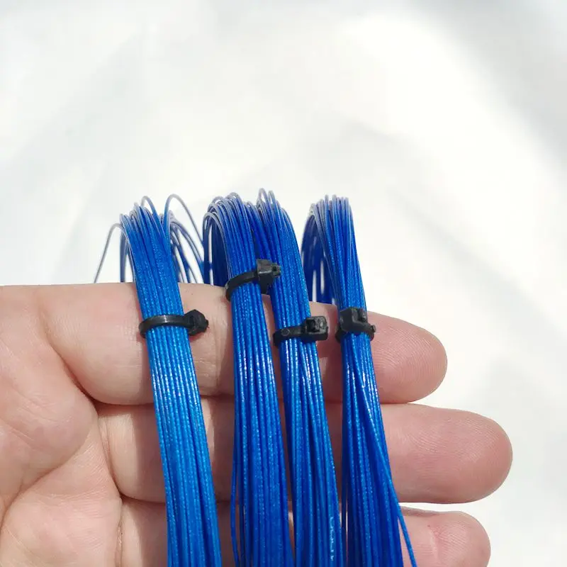 بالجملة 50 بكس/الكثير الريشة سلاسل الأزرق اللون 0.68mm قياس الريشة سلاسل شحن مجاني 28-30lbs